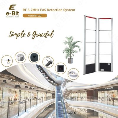 1.2-1.8 Meter 8.2MHz RF EAS System Aluminum Alloy Structure Black ABS Pedestal