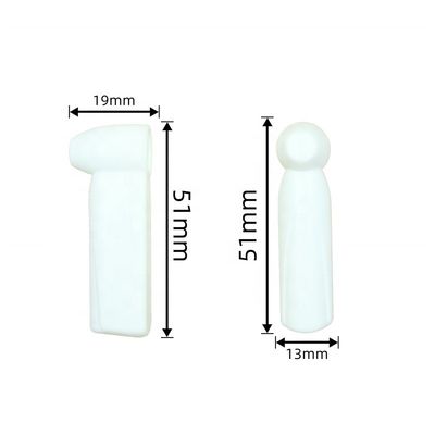 White Retail Store EAS 58KHz AM Security Hard Tag 51mm