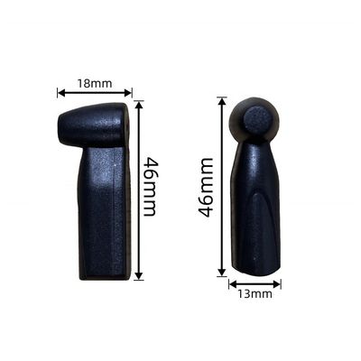 46mm EAS 58KHz Hard AM Security Tags Black ABS For Supermarket Clothing Store