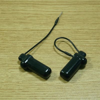 Black EAS 8.2MHz Hard RF Security Tag With Steel Wire For Retail Store