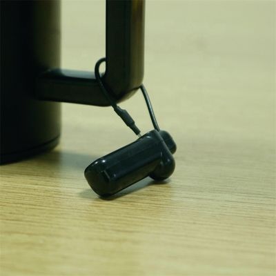 Black EAS 8.2MHz Hard RF Security Tag With Steel Wire For Retail Store