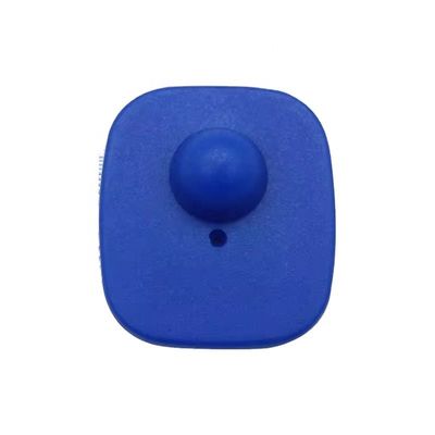 Blue Small Square ABS Retail Store 8.2MHz RF Security EAS Hard Tag