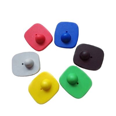 Blue Small Square ABS Retail Store 8.2MHz RF Security EAS Hard Tag