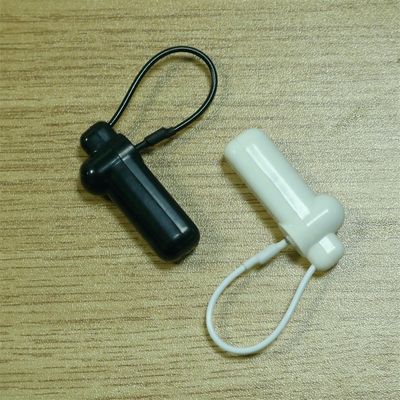 Black EAS 58KHz Hard Acousto Magnetic Tag With Steel Wire For Retail Store