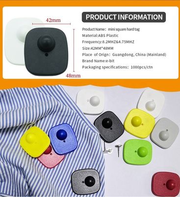 Green Small Square Retail Store EAS 8.2MHz RF Security Hard Tag