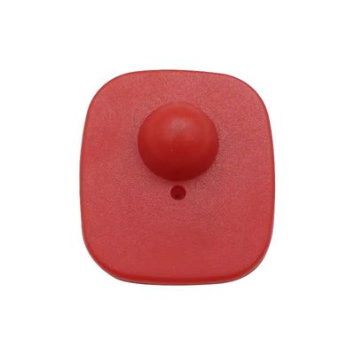 EAS 8.2MHz RF Security Tag Hard Tag Red Small Square For Retail Store