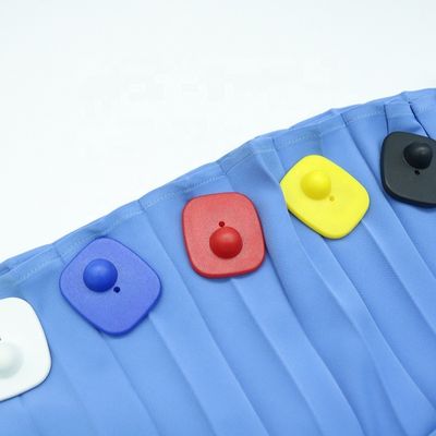 Retail Store EAS 8.2MHz RF Security Hard Tags Yellow Small Square
