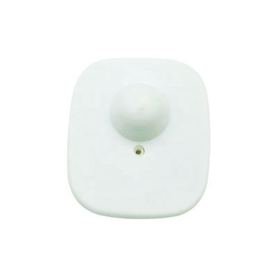 White Small Square EAS 8.2MHz RF Security Hard Tag For Retail Store