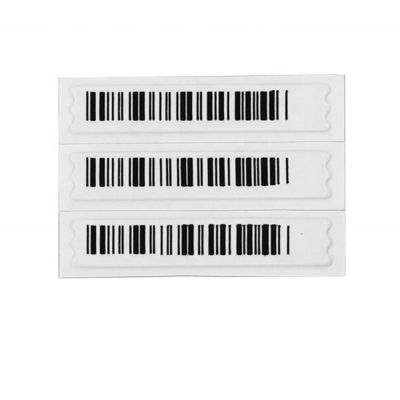 EAS 58KHz Security AM Soft Label  45 X 11 X 2mm Pure Bar Code