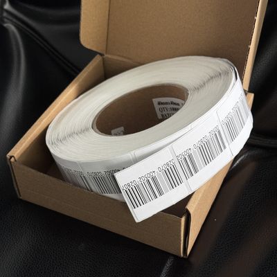 Retail Store EAS 8.2MHz RF Soft Security Tags 40 X 40mm With Bar Code Anti Human Shielding