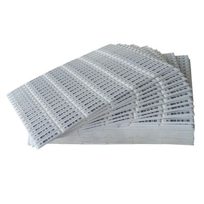White EAS 58KHz Security AM Soft Label  45 X 11 X 2mm Bar Code