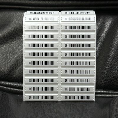 White EAS 58KHz Security AM Soft Label  45 X 11 X 2mm Bar Code