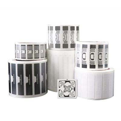 Security RFID Soft Label Silver Roll Customizable Chip Code Size