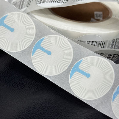 8.2MHz EAS RF Soft Security Tags Round Diameter 40mm With Bar Code
