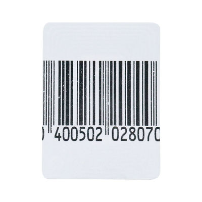 RF Security EAS Soft Label 8.2MHz 30 X 40mm Coated Paper With Bar Code