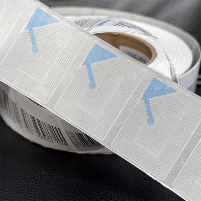 RF Security EAS Soft Label 8.2MHz 30 X 40mm Coated Paper With Bar Code