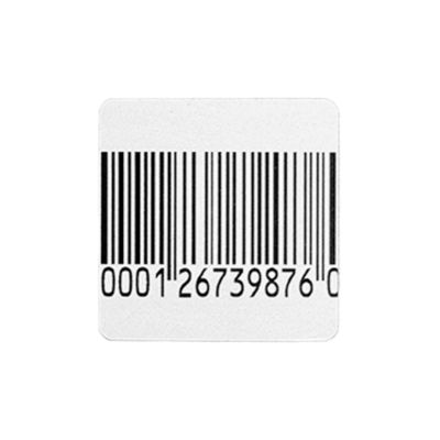 Clothing Store Retail Store EAS 8.2MHz RF Security Soft Label 30 X 30mm Coated Paper With Bar Code