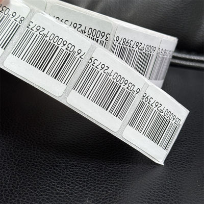 Clothing Store Retail Store EAS 8.2MHz RF Security Soft Label 30 X 30mm Coated Paper With Bar Code