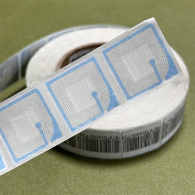 Clothing Store Retail Store EAS 8.2MHz RF Security Soft Label 30 X 30mm Coated Paper With Bar Code
