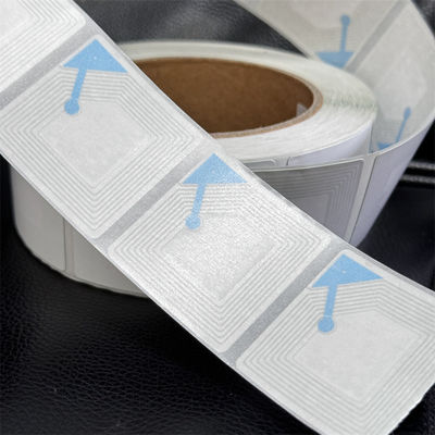 Retail Store EAS 8.2MHz Security RF Soft Label 40 X 40mm Coated Paper Without Bar Code