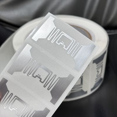 860-960MHz RFID Soft Security Tag 53 X 33mm Silver Roll Customizable Chip Code