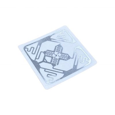 RFID Soft Security Tags 50 X 50mm Square Silver Roll Customizable Chip Code