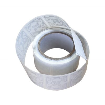 RFID Soft Security Tags 50 X 50mm Square Silver Roll Customizable Chip Code