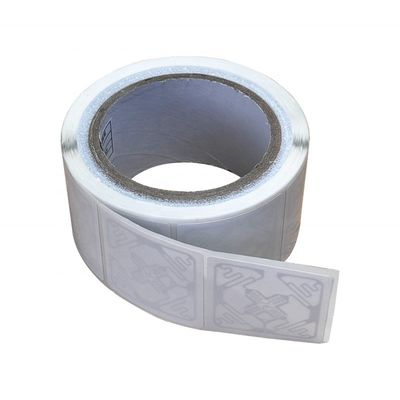 RFID Soft Security Tags 50 X 50mm Square Silver Roll Customizable Chip Code