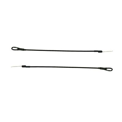 White EAS Tag 17cm Plastic Housing Wire Rope With 1 Ring And 1 Pin