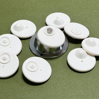 White Round EAS 8.2MHz Security Hard RF Tag For Retail Store