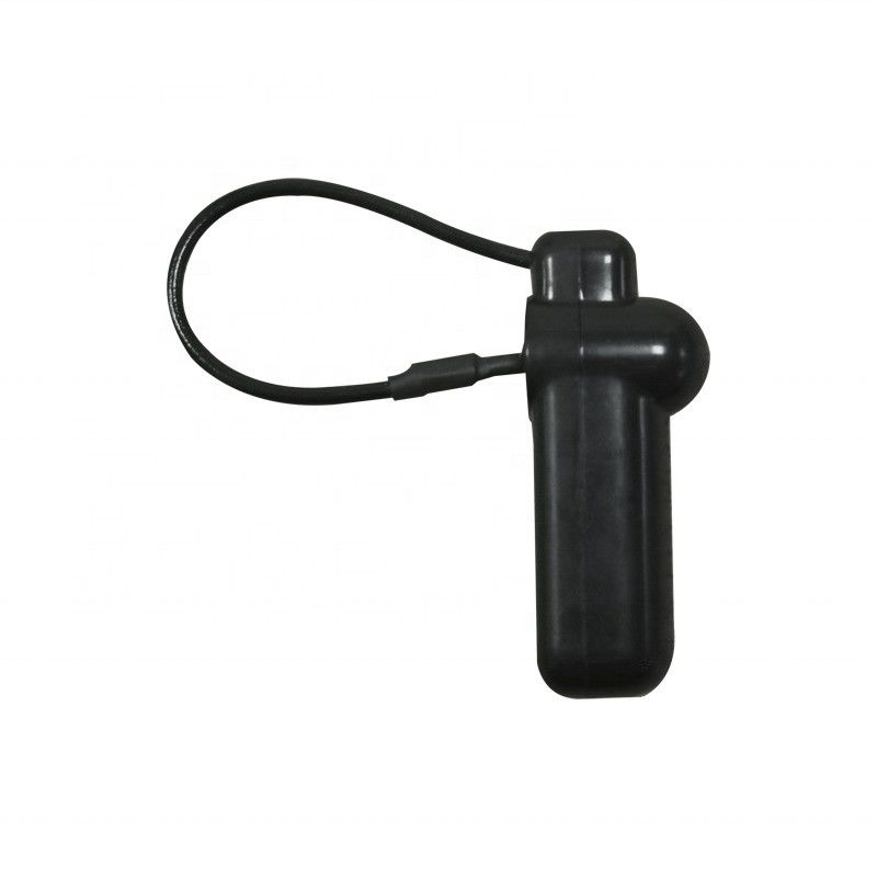 Black EAS 8.2MHz Hard RF Security Tag With Steel Wire For Retail Store
