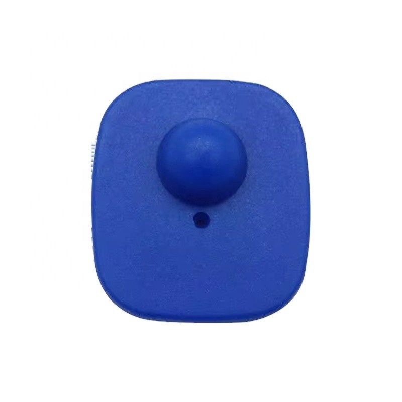 Blue Small Square ABS Retail Store 8.2MHz RF Security EAS Hard Tag