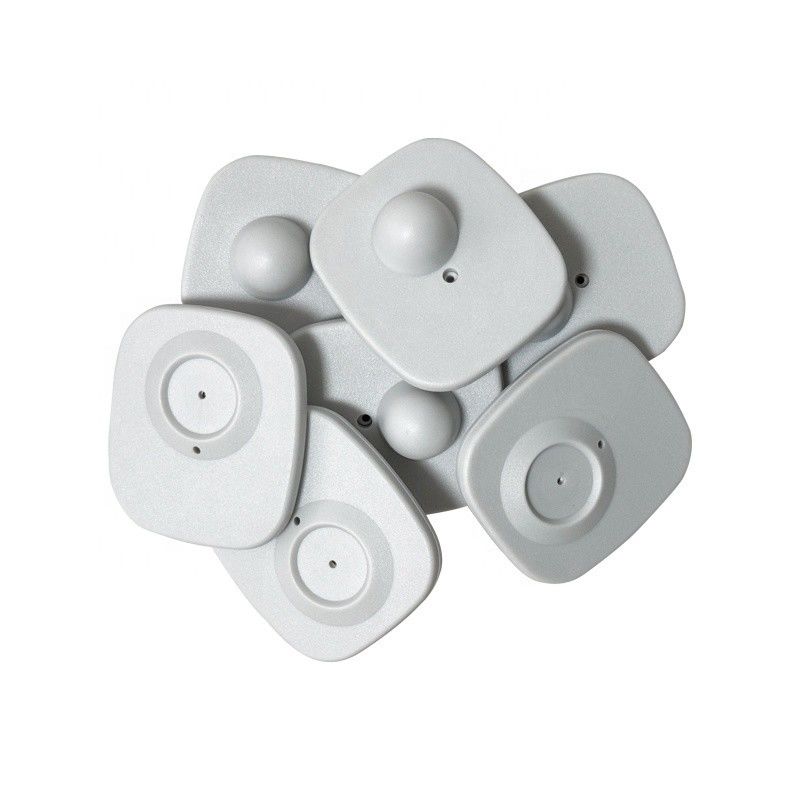Grey EAS 8.2MHz Security Hard RF Tag Small Square For Retail Store