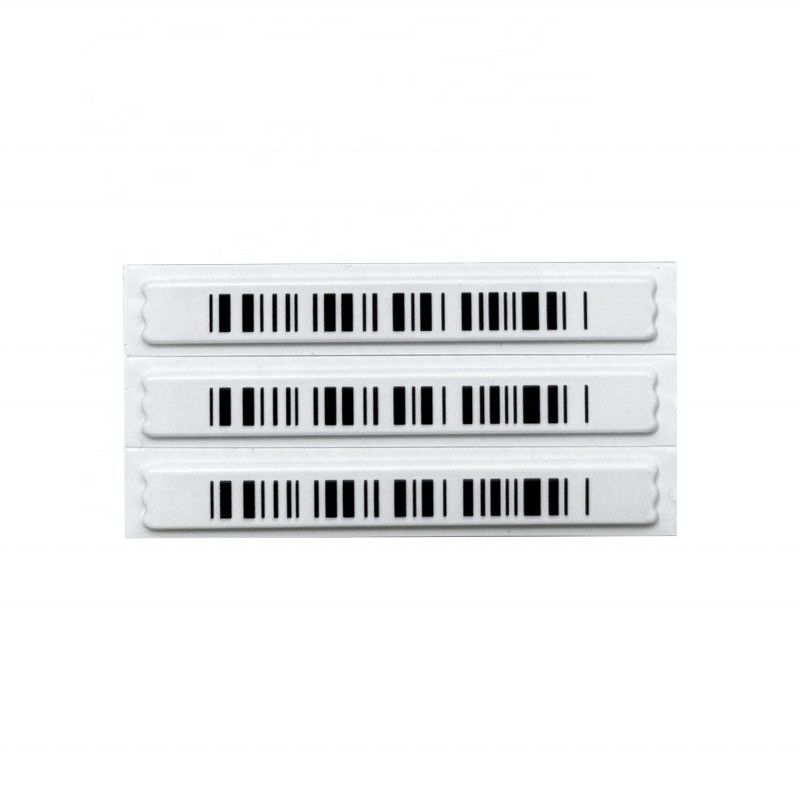 Shopping Mall EAS 58KHz Security AM Soft Label  45 X 6 X 2mm Bar Code