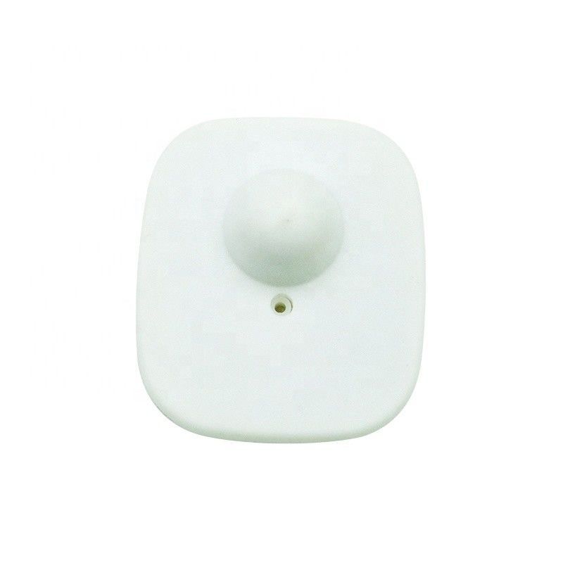 White Small Square EAS 8.2MHz RF Security Hard Tag For Retail Store