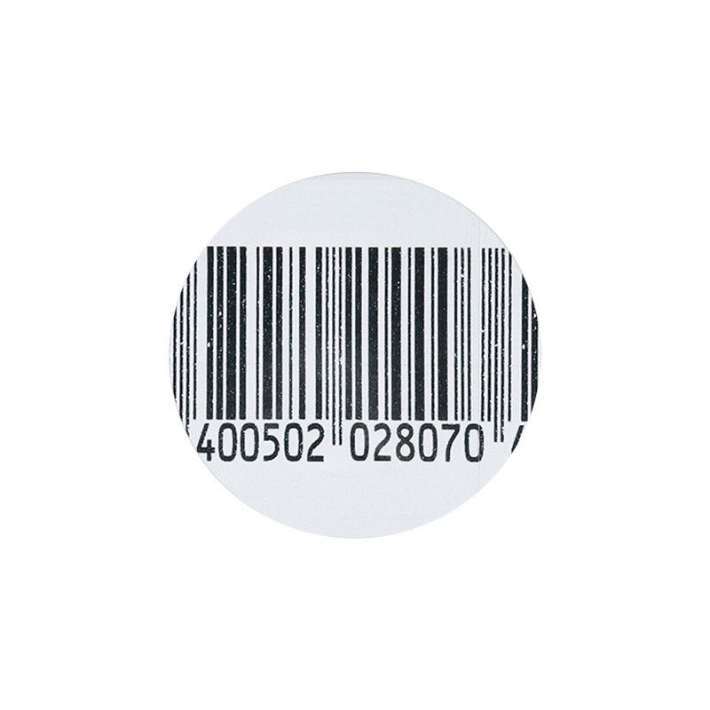 8.2MHz EAS RF Soft Security Tags Round Diameter 40mm With Bar Code