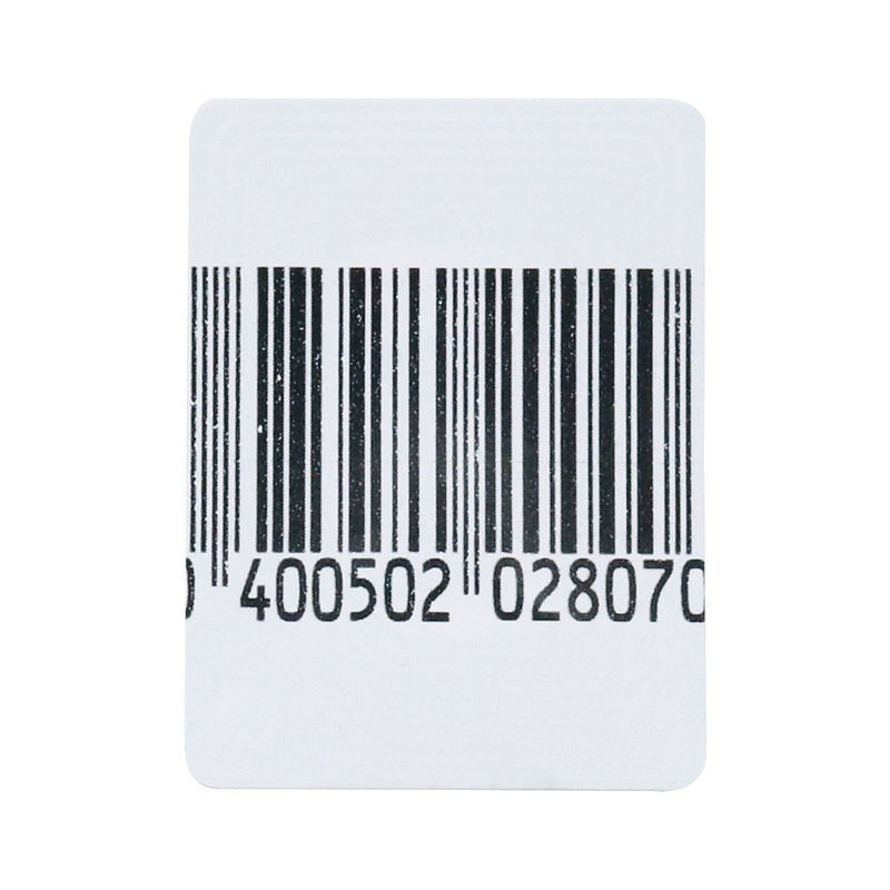RF Security EAS Soft Label 8.2MHz 30 X 40mm Coated Paper With Bar Code