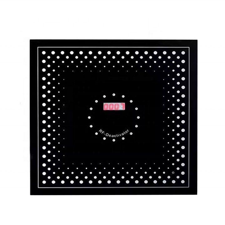 8.2MHz EAS RF Label Deactivator Black Glass Panel Soft Label Degausser