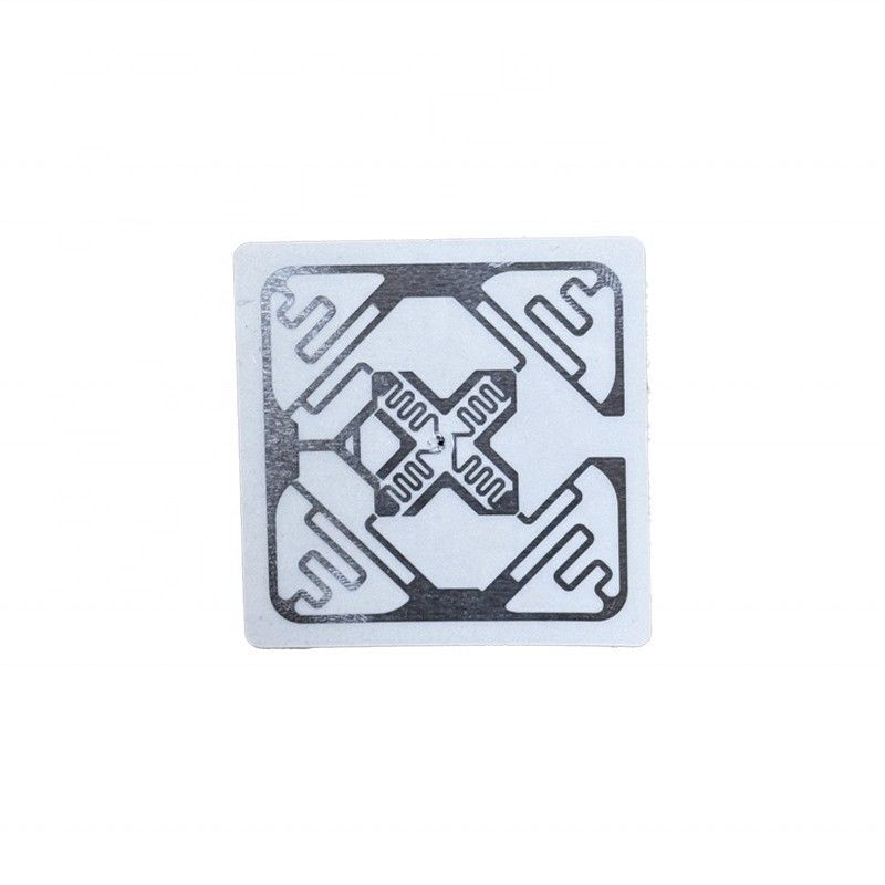 RFID Soft Security Tags 50 X 50mm Square Silver Roll Customizable Chip Code