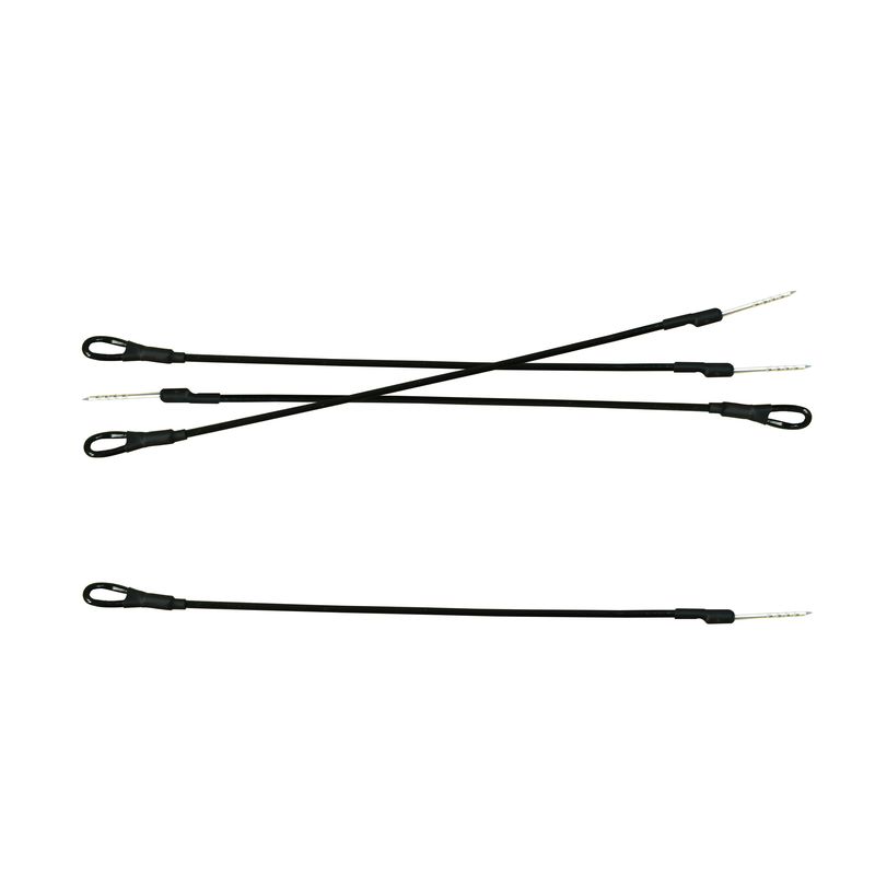 17cm Black Plastic Housing Wire Rope With 1 Ring And 1 Pin EAS Tag