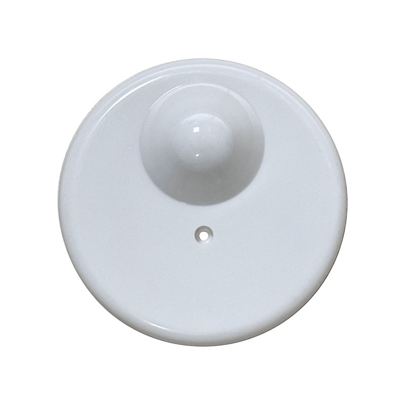 White Round EAS 8.2MHz Security Hard RF Tag For Retail Store